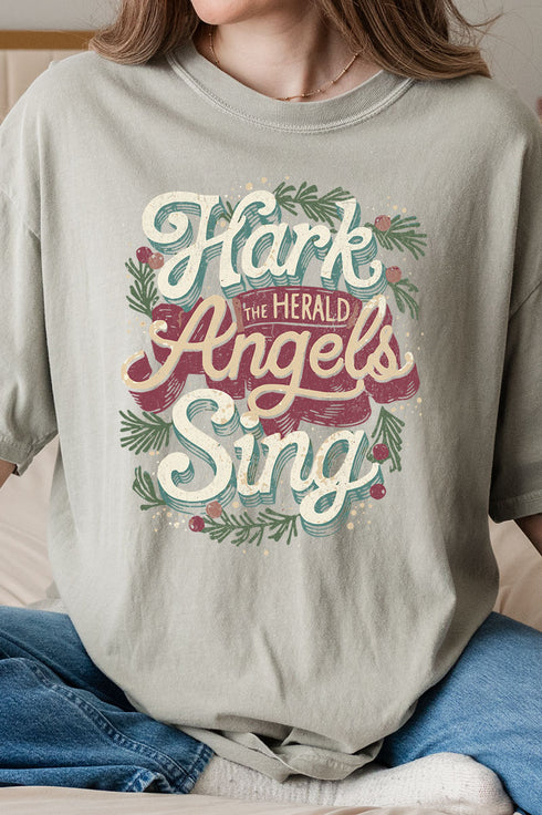 Hark The Herald Angels Sing Comfort Colors Adult Ring-Spun Cotton Tee