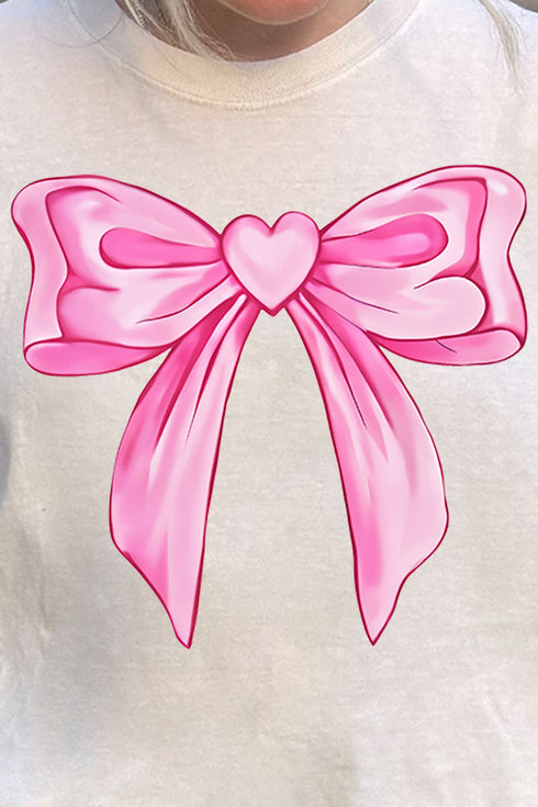 Heartstrings Coquette Bow Comfort Colors Adult Ring-Spun Cotton Tee