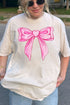 Heartstrings Coquette Bow Comfort Colors Adult Ring-Spun Cotton Tee