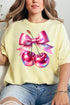 Holographic Coquette Cherries Comfort Colors Adult Ring-Spun Cotton Tee
