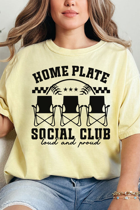 Home Plate Social Club Comfort Colors Adult Ring-Spun Cotton Tee