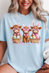 Hoppy Highland Easter Comfort Colors Adult Ring-Spun Cotton Tee
