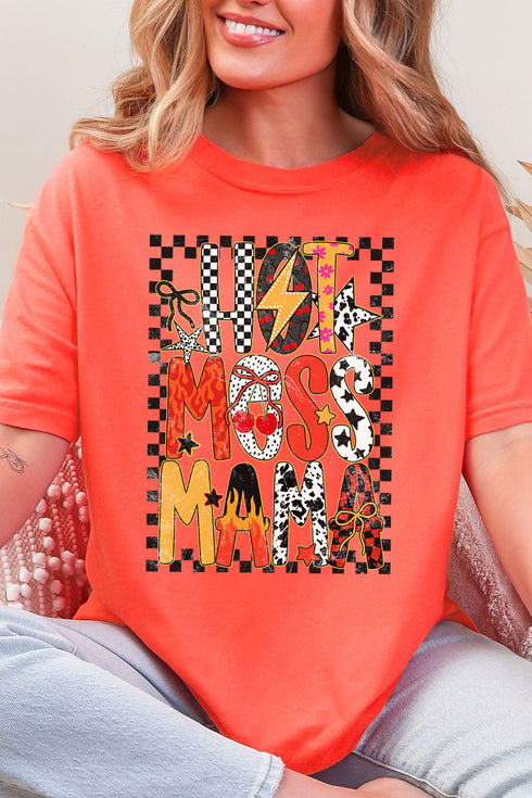 Hot Mess Mama Comfort Colors Adult Ring-Spun Cotton Tee