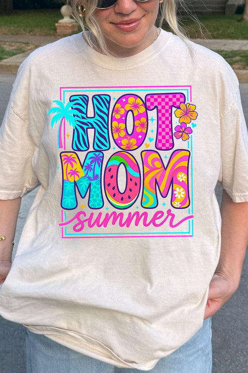 Hot Mom Summer Comfort Colors Adult Ring-Spun Cotton Tee