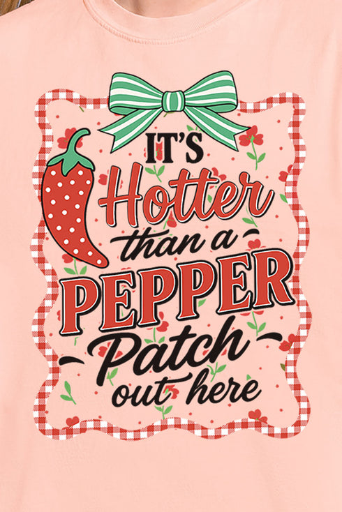Hotter Than A Pepper Patch Comfort Colors Adult Ring-Spun Cotton Tee