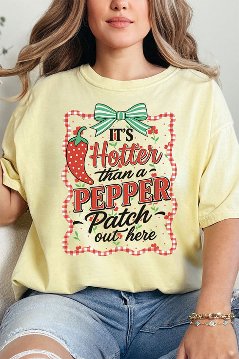 Hotter Than A Pepper Patch Comfort Colors Adult Ring-Spun Cotton Tee