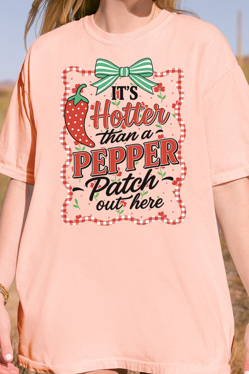 Hotter Than A Pepper Patch Comfort Colors Adult Ring-Spun Cotton Tee