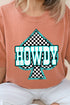 Howdy Checkered Spade Comfort Colors Adult Ring-Spun Cotton Tee