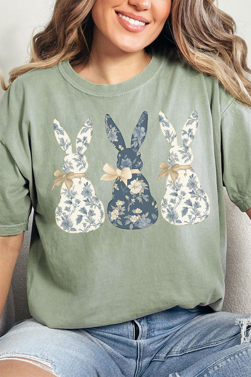 Indigo Bunny Trio Comfort Colors Adult Ring-Spun Cotton Tee