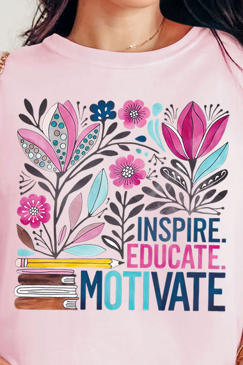 Inspire, Educate, Motivate Comfort Colors Adult Ring-Spun Cotton Tee