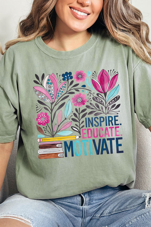 Inspire, Educate, Motivate Comfort Colors Adult Ring-Spun Cotton Tee