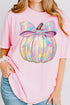 Iridescent Bow Pumpkin Comfort Colors Adult Ring-Spun Cotton Tee