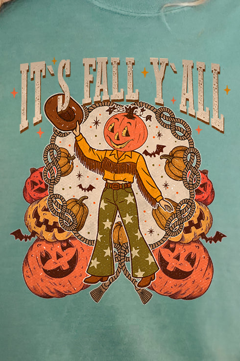 It's Fall Y'all Cowgirl Comfort Colors Adult Ring-Spun Cotton Tee