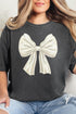 Ivory Coquette Bow Comfort Colors Adult Ring-Spun Cotton Tee