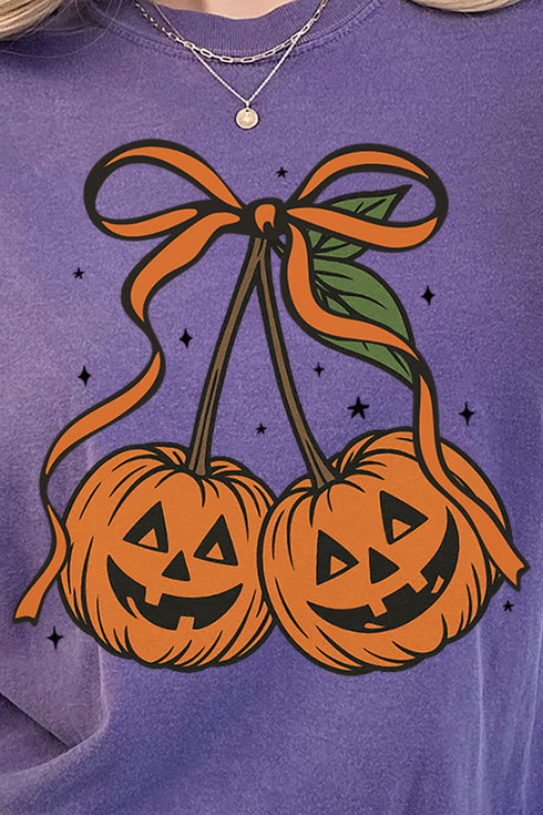 Jack-O'-Lantern Cherries Comfort Colors Adult Ring-Spun Cotton Tee