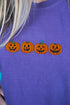 Embroidered Jack-O'Lantern Friends Comfort Colors Adult Ring-Spun Cotton Tee