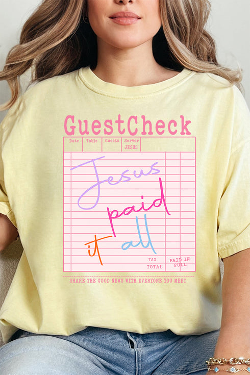 Jesus Got The Check Comfort Colors Adult Ring-Spun Cotton Tee