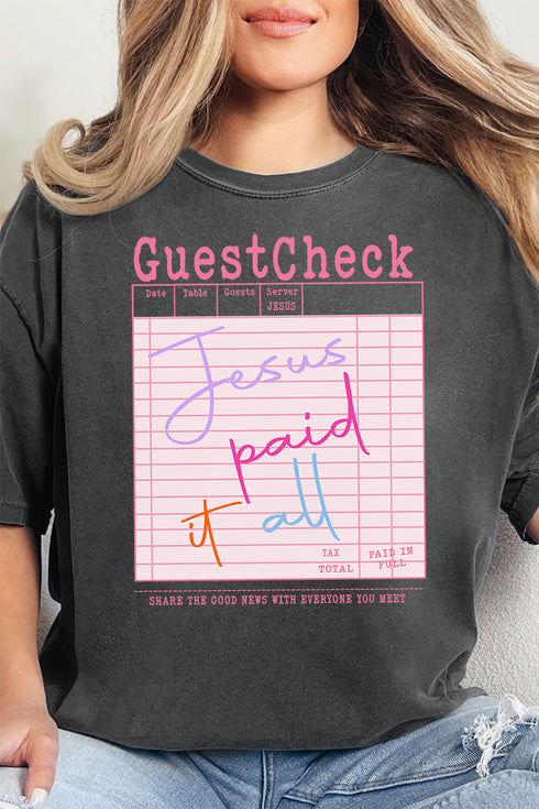 Jesus Got The Check Comfort Colors Adult Ring-Spun Cotton Tee