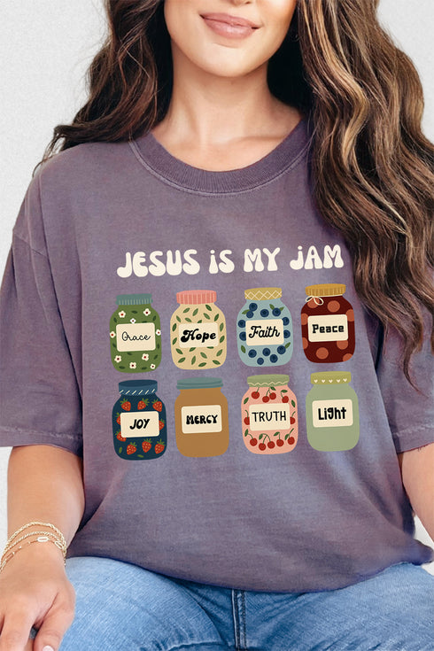 Jesus Is My Jam Comfort Colors Adult Ring-Spun Cotton Tee