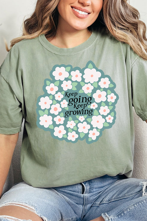 Keep Going Keep Growing Comfort Colors Adult Ring-Spun Cotton Tee