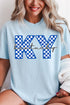 Kentucky Checkered Comfort Colors Adult Ring-Spun Cotton Tee