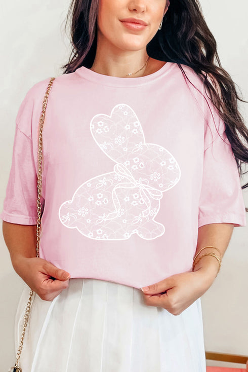 Lace Easter Bunny Comfort Colors Adult Ring-Spun Cotton Tee