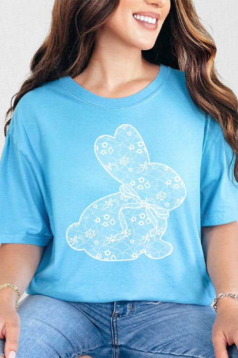 Lace Easter Bunny Comfort Colors Adult Ring-Spun Cotton Tee