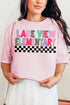 Lake View Elementary Checkered School Comfort Colors Adult Ring-Spun Cotton Tee