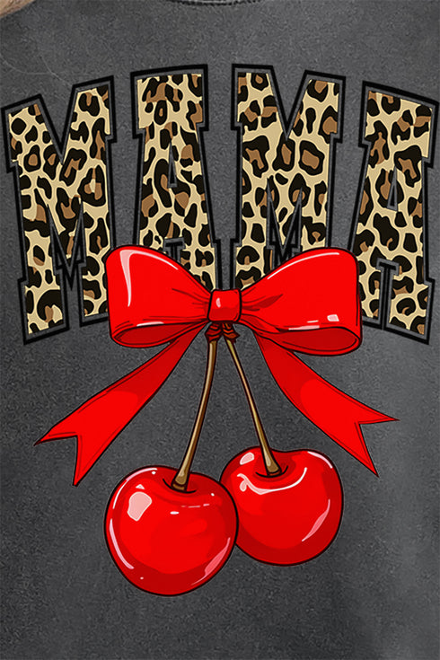 Leopard Cherry Mama Comfort Colors Adult Ring-Spun Cotton Tee