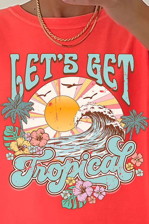 Let's Get Tropical Comfort Colors Adult Ring-Spun Cotton Tee