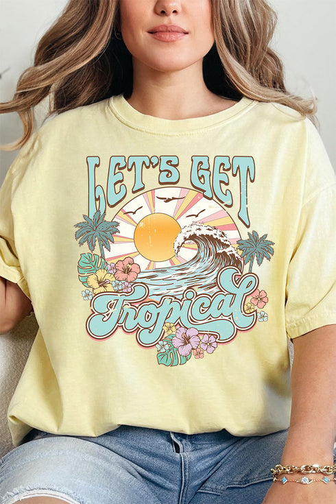 Let's Get Tropical Comfort Colors Adult Ring-Spun Cotton Tee