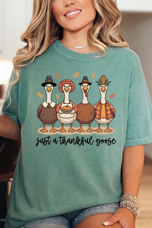 Just A Thankful Goose Comfort Colors Adult Ring-Spun Cotton Tee