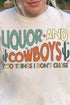 Liquor & Cowboys Comfort Colors Adult Ring-Spun Cotton Tee