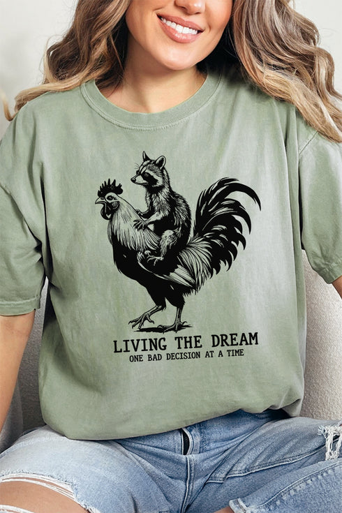 Living The Dream Comfort Colors Adult Ring-Spun Cotton Tee