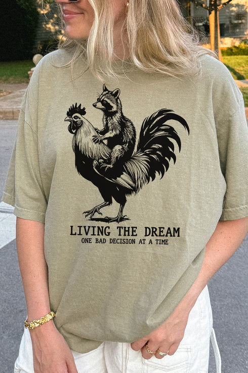 Living The Dream Comfort Colors Adult Ring-Spun Cotton Tee