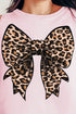 Lovely Leopard Bow Comfort Colors Adult Ring-Spun Cotton Tee