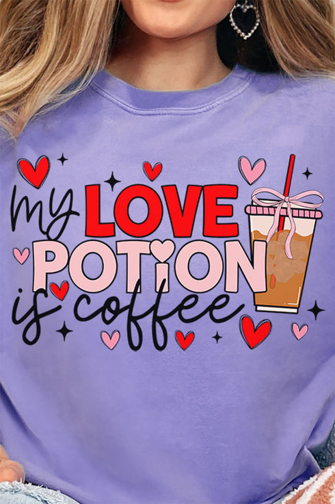 Love Potion Is Coffee Comfort Colors Adult Ring-Spun Cotton Tee