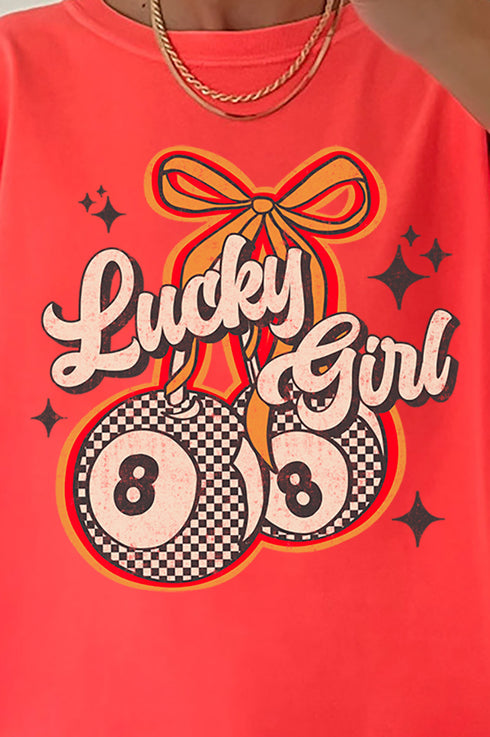 Lucky Girl Comfort Colors Adult Ring-Spun Cotton Tee