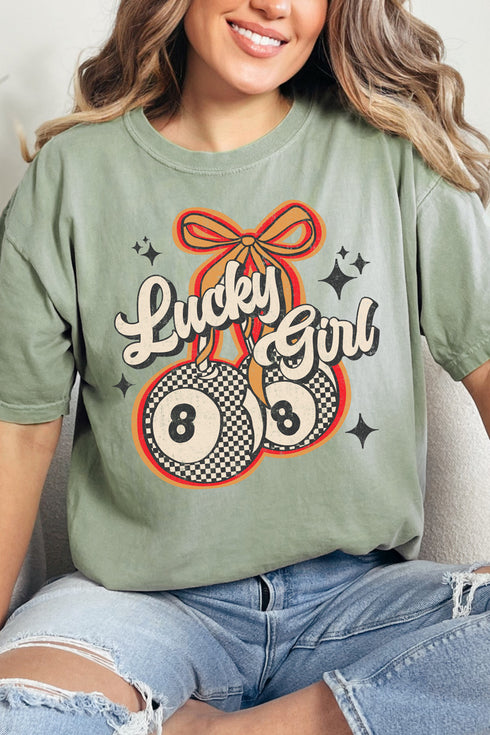 Lucky Girl Comfort Colors Adult Ring-Spun Cotton Tee