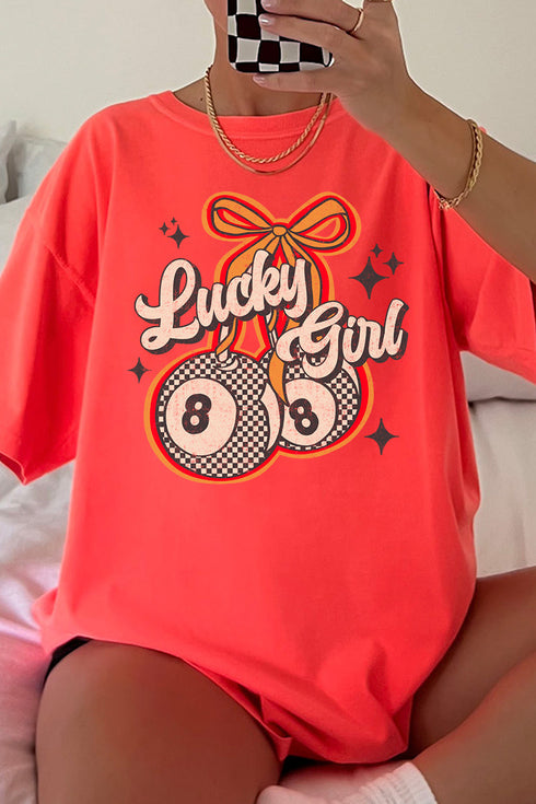Lucky Girl Comfort Colors Adult Ring-Spun Cotton Tee