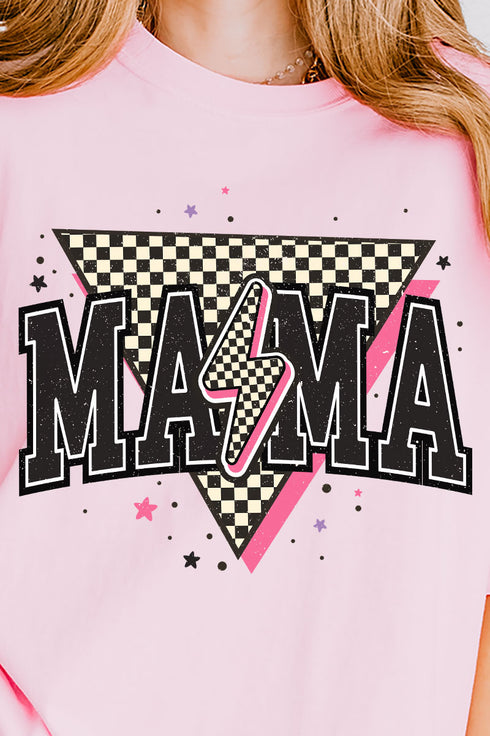 Mama Retro Lightning Bolt Comfort Colors Adult Ring-Spun Cotton Tee