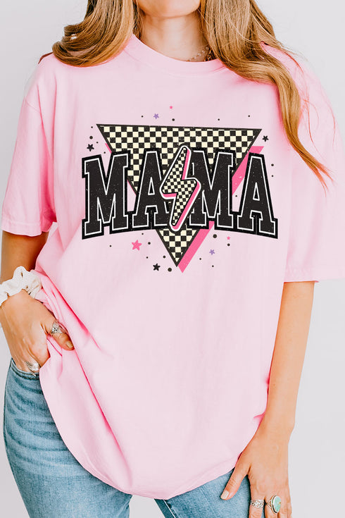 Mama Retro Lightning Bolt Comfort Colors Adult Ring-Spun Cotton Tee