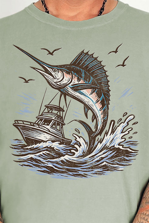 Marlin Waves Comfort Colors Adult Ring-Spun Cotton Tee