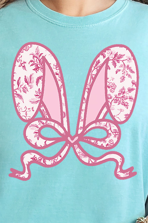 Mauve Chinoiserie Bunny Ears Comfort Colors Adult Ring-Spun Cotton Tee