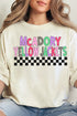 McAdory Yellow Jackets Checkered School & Mascot Comfort Colors Adult Ring-Spun Cotton Tee