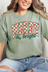 Merry And Bright Checkered Comfort Colors Adult Ring-Spun Cotton Tee