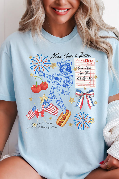 Miss United States Comfort Colors Adult Ring-Spun Cotton Tee