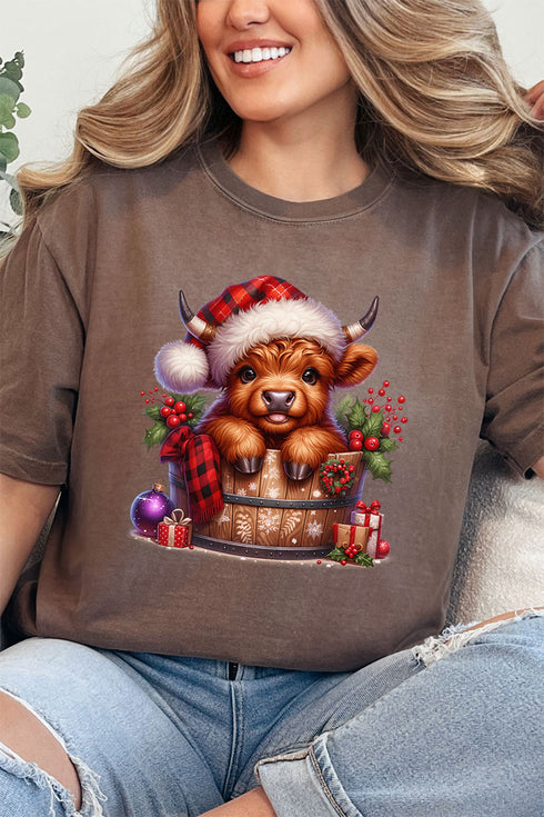 Mooey Christmas Bucket Comfort Colors Adult Ring-Spun Cotton Tee