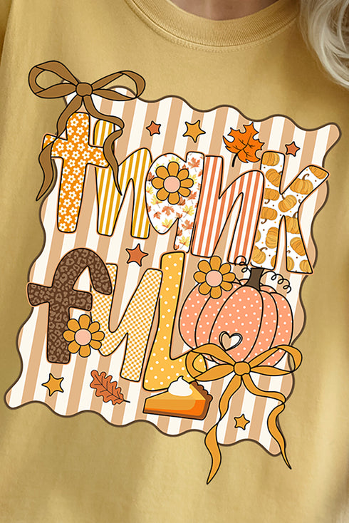 Thankful Doodle Coquette Comfort Colors Adult Ring-Spun Cotton Tee