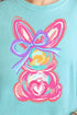 Neon Bunny Bow Comfort Colors Adult Ring-Spun Cotton Tee